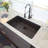Gunmetal Black Kitchen Sink - Undermount Singel Bowl Kitchen Basin 16 Gauge Stainless Steel With 10 Inch Deep
