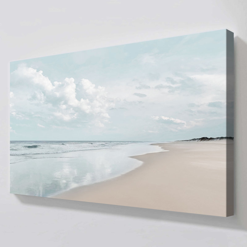 Reproduction sur toile "Seaglass Shoreline" par Natalie Carpentieri, H 18 po x l 30 po x P 1 po