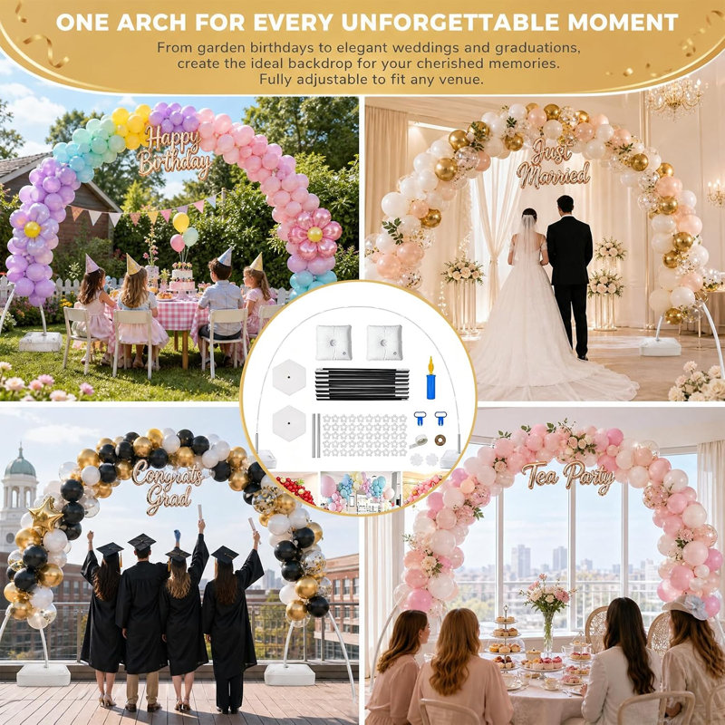 Balloon Arch Kit with Stand & Base