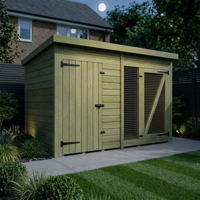 Total Sheds 6ft x 4ft Dog Run Short - Outdoor Dog Kennel - Pressure Treated Timber - UK Manufactured