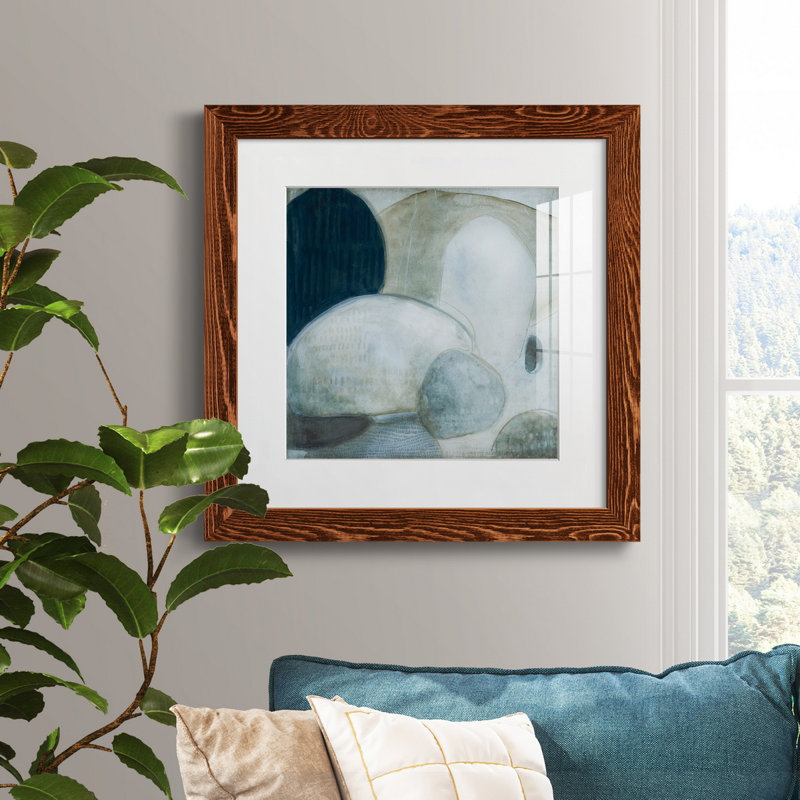 Aucune pierre non retournée - peinture encadrée, H 20 po x l 20 po x P 1,5 po, Érable encadré