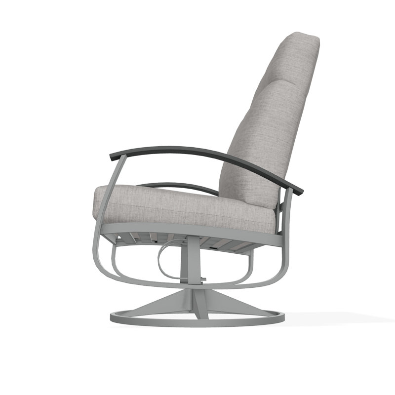 Belle Isle Outdoor Lounge Chair, Graphite, Grasscloth Cloud