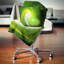 Green Fractal Abstract - Coussin imprimé abstrait-30617597-30617593