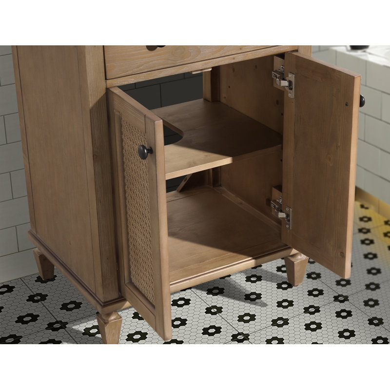 Meuble-lavabo simple 24 po avec comptoir en porcelaine Berkely