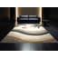 Tapis beige moelleux moelleux à motif ombré tropical - reliure beige-1331519452