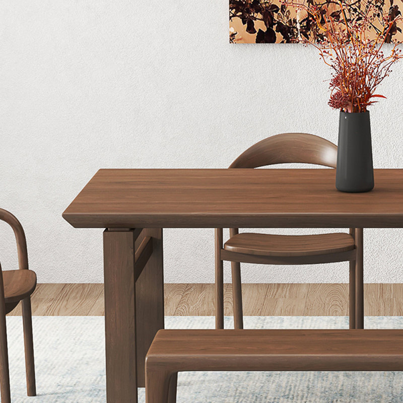 All Solid Wood Dining Table Solid Wood Top Dining Table, 29.5"H x 55.1"L x 31.5"W