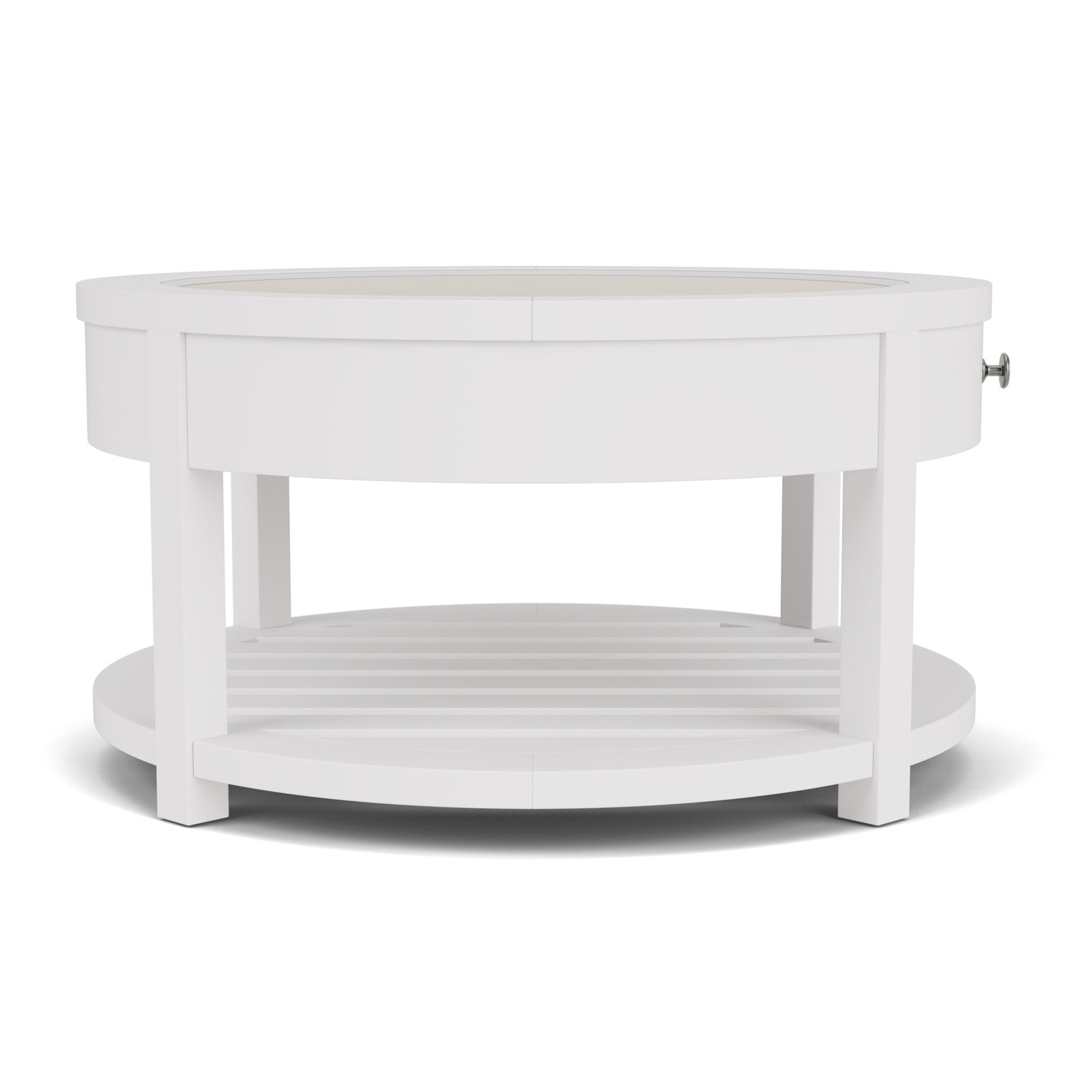 Silvia White Round Coffee Table, White