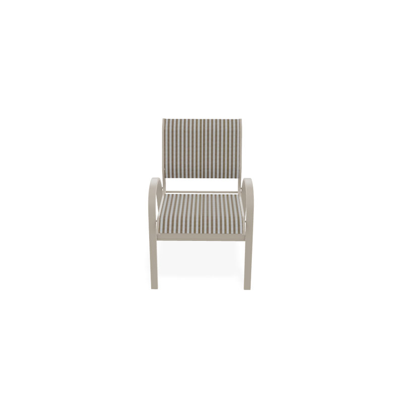 Chaise de patio empilable Hiraku, Brun clair, Désert texturé