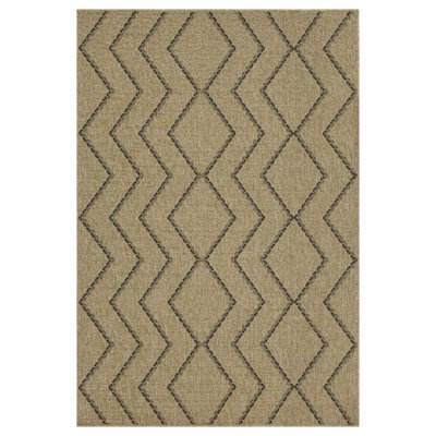 Outshine WF_NTL1010 Jute/Black 7'10" x 10'3" Indoor/Outdoor Area Rug
