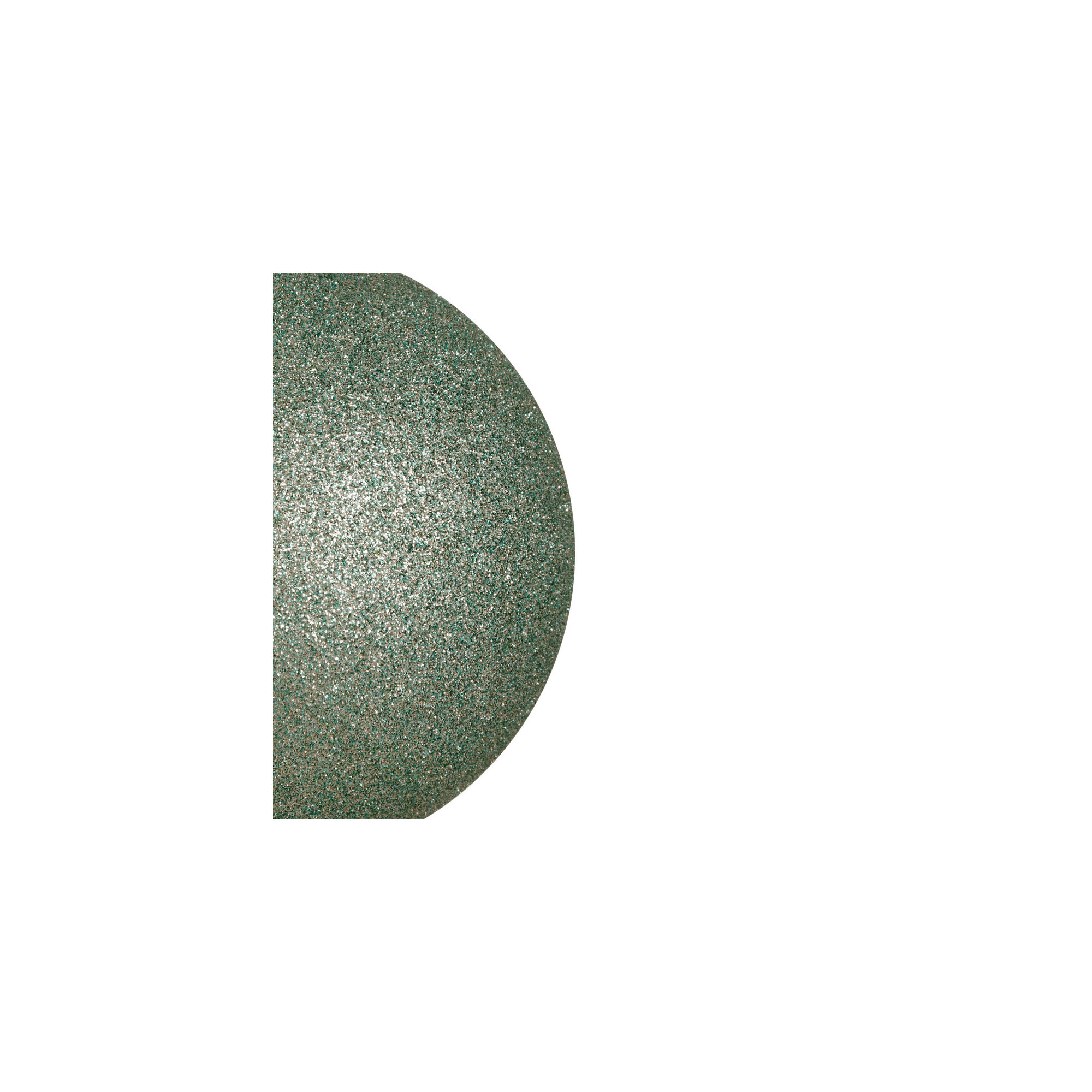 Holiday Décor Ball Ornament, Frosty Mint Glitter, 4" H x 4" W x 4" D