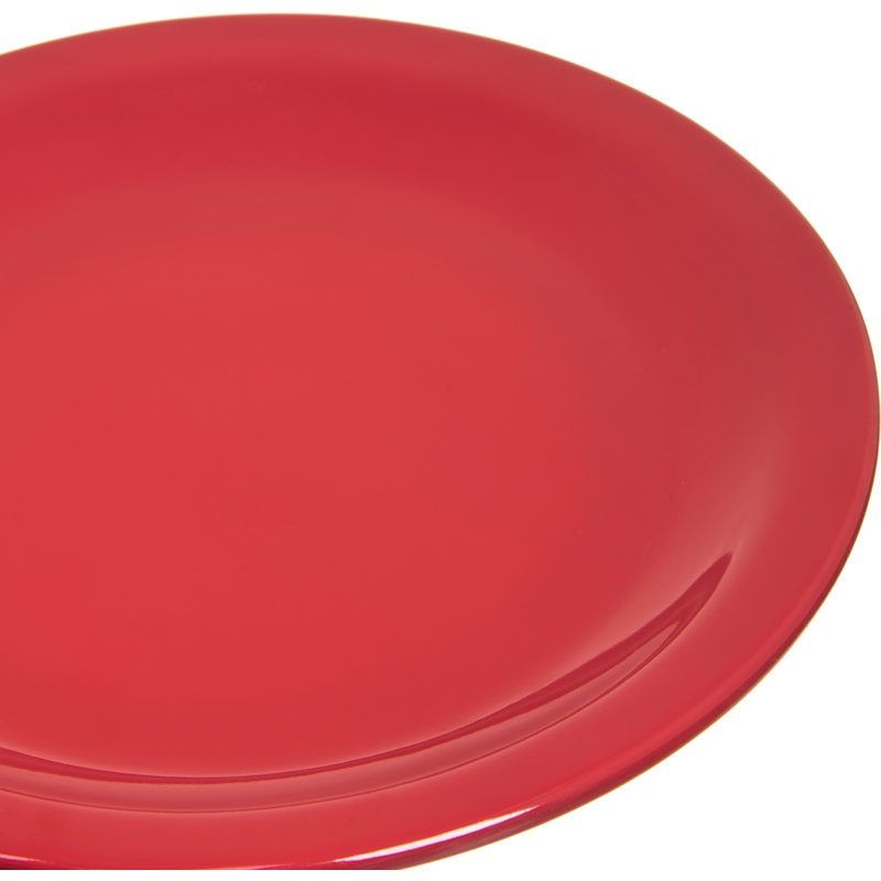 Assiette hors-d’œuvres 6,44 po mélamine Kingline™, Rouge