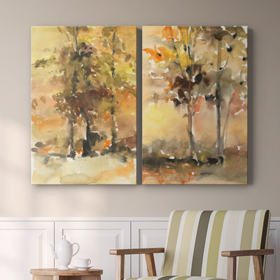 Fall Foliage Watercolor I-Premium Gallery Wrapped Canvas -Ready to Hang