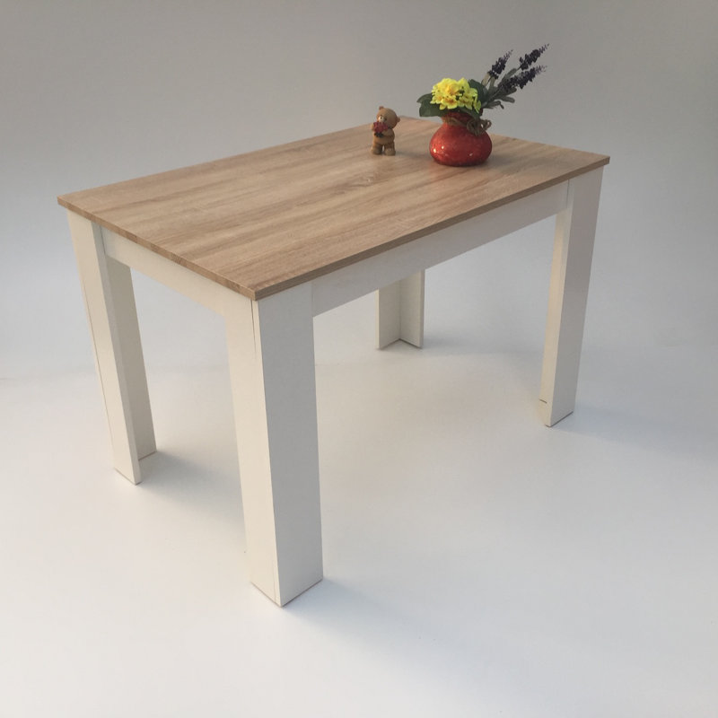 Langell Rectangular 110cm L x 70cm W Restaurant Table, White Sonoma