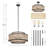 Solara 22-Inch 5-Light Tiered Dimmable Drum Chandelier with Handwoven Rattan Shade