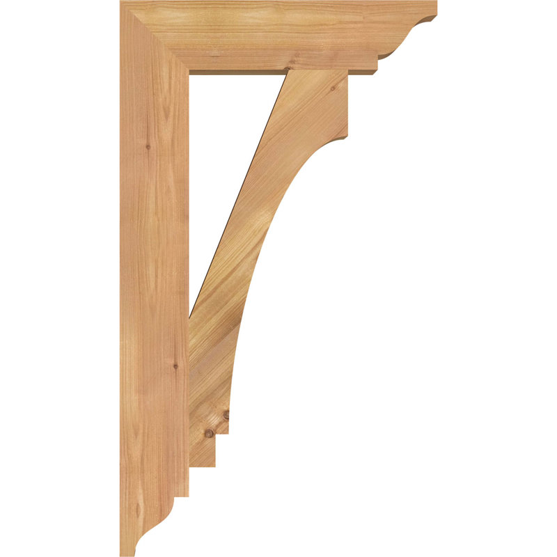 Support impérial traditionnel, 28" H x 3.5" W x 16" D, Cèdre rouge de l'Ouest (lisse)