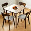 Deux chaises de salle à manger en bois massif de style Mid-Century modernes avec coussins rembourrés courbés et réglables, convenant à la cuisine, au salon, au coussin gris noyer, aux sièges, aux coussins