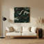 «Biomorphic Abstraction 35», art mural en métal vert