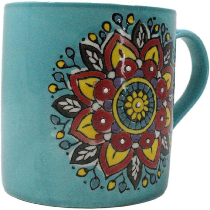Tasse en céramique en forme de cerceau en forme de mandala