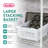 Sterilite Large Stacking Basket, Open Top Storage Bin w/ Handles, 8 Pack, White