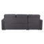 Canapé modulaire réversible en tissu de lin 82 po Modern Canapé