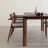 Nordic Minimalist Solid Wood Dining Table Walnut Solid Wood Dining Table-101942315