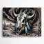 «Southwestern Animals Skull and Bones», art mural noir en métal 51-691797675