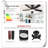 Museau Ceiling Fan with LED Lights-1680007390