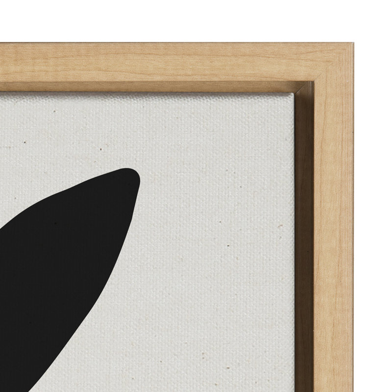 «Modern Botanical Neutral Abstract 2» par The Creative Bunch Studio, reproduction d'art sur toile encadrée, Naturel
