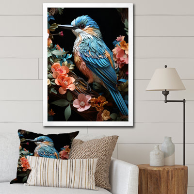 Augustaville " Teal Orange Hummingbird Enchanting Hum Pastoral "