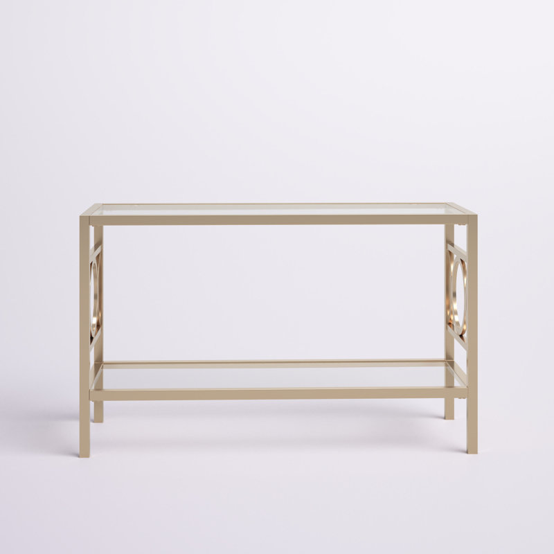 Taoran 47'' Glass Top Console Table