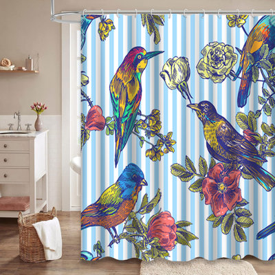 Rideau de douche avec 12 crochets