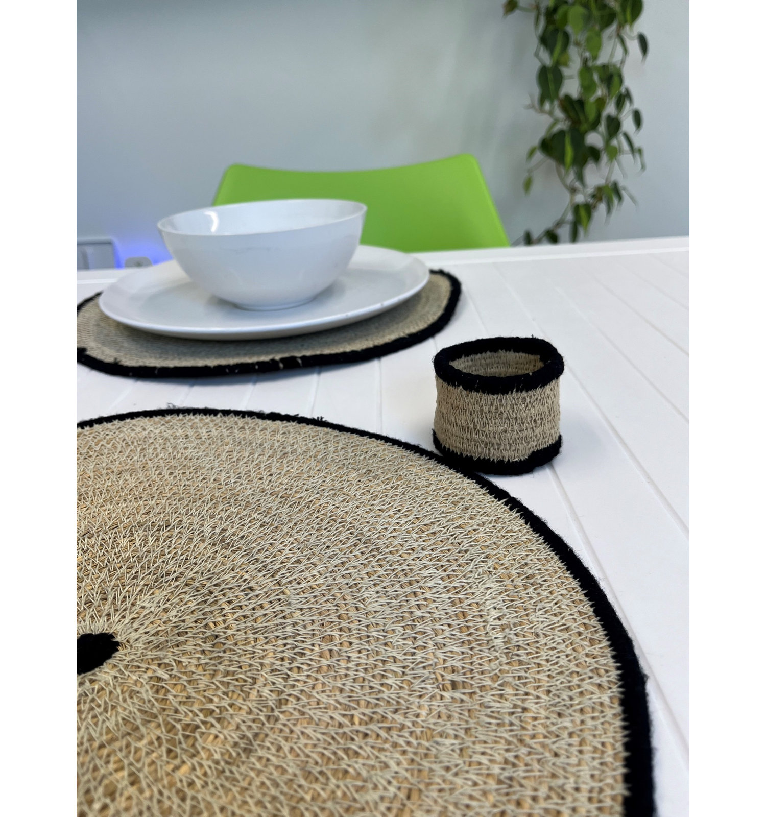 Earthenware Napkin Ring, Black