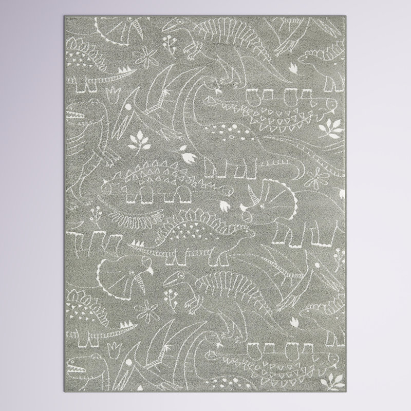 Tapis bleu marine Osgood, Rectangle 3 pi 11 po x 5 pi 7 po, Gris