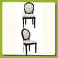 Ensemble de 2 chaises de salle à manger French Country rembourrées avec dossier en éponge, pour le salon, la cuisine-1262194255-1262194254