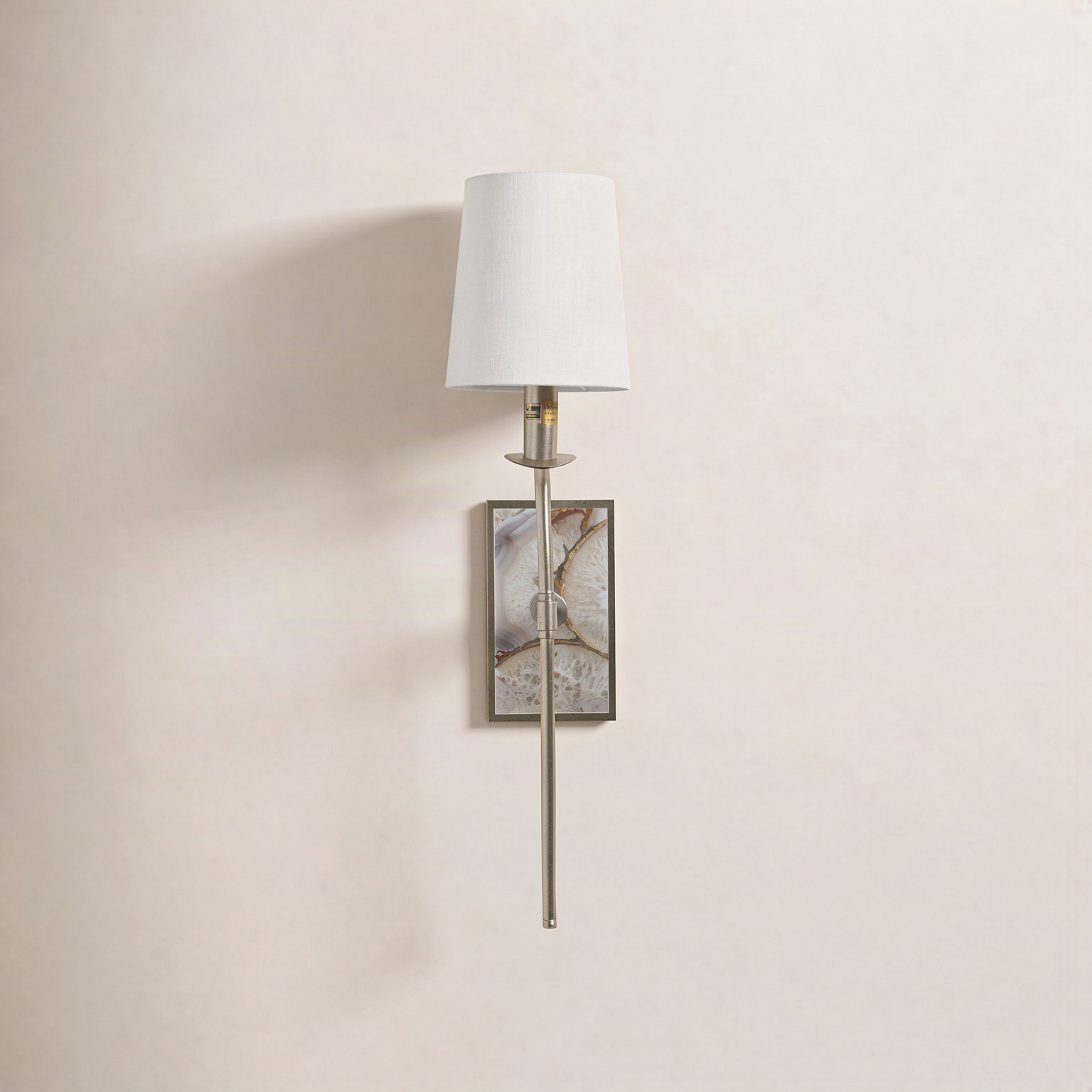 Shirley Single Light Wallchiere, Silver