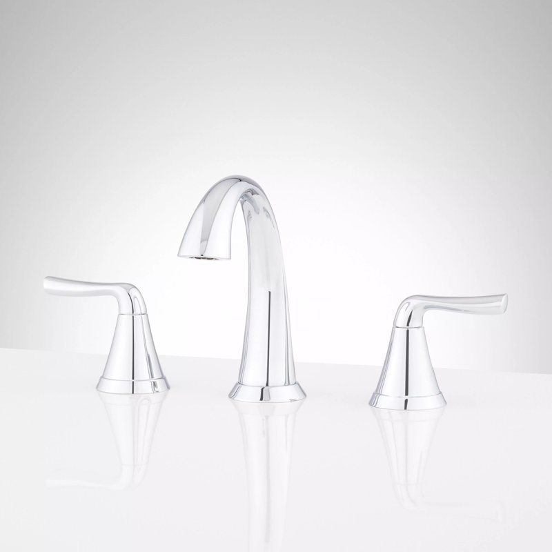 Provincetown 1.2 GPM Widespread Bathroom Faucet with Metal Lever Handles and Pop-Up Drain Assembly, Chrome