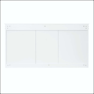 Armoire à pharmacie 55 po à miroir avec tablettes ouvertes et tablette réglable - blanc