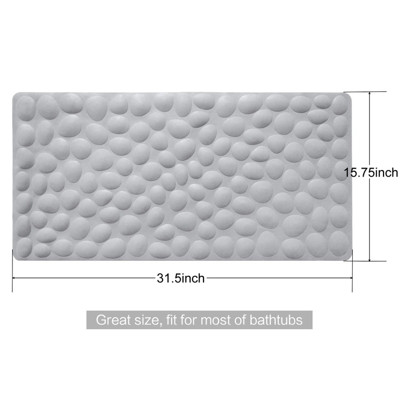 Non-Slip Bathtub Mat Soft Rubber Bathroom Bathmat