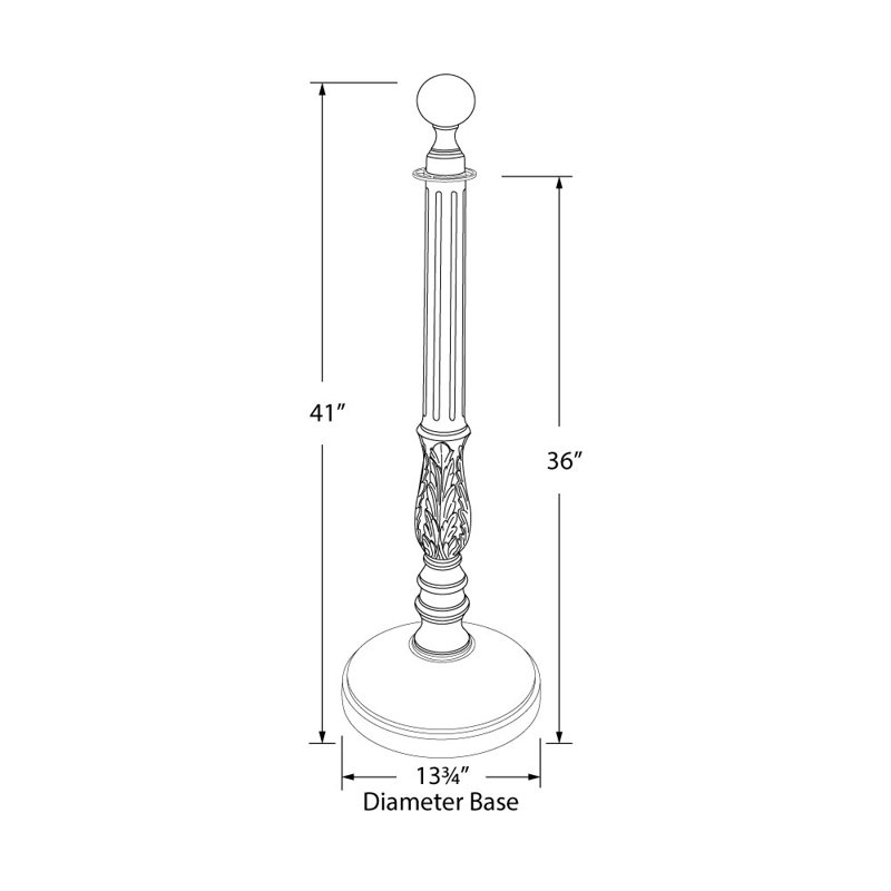 Produits architecturaux par Outwater L.L.C. Poteau H 41 x l 13,75