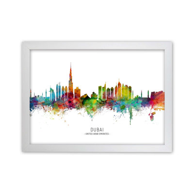 Dubai United Arab Emirates Skyline by Michael Tompsett - Print