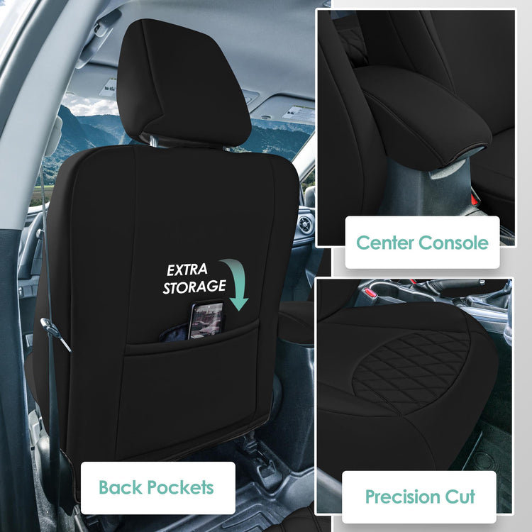 Ensemble de housses de siège avant personnalisées en néoprène Latitude Run® Ultraflex pour la Corolla S, SE, LE de 2014 à 2019