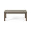 Ensemble de conversation d'extérieur 4 places en bois d'acacia_ Causeuse et table basse et 2 fauteuils club - finition grise + coussin gris foncé