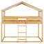 Lit superposé simple en bois de pin massif avec tente - élément d'aménagement de chambre à coucher amusant-130080353
