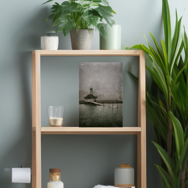 Leuty Avenue Lifesaving Station Old Film No 1 Peaceful Tranquil Abstract Architecture Beach Wall Art Print 1 Piece Wrapped Canvas Wall Art