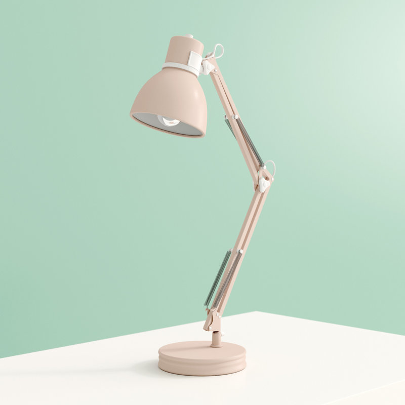 Lakiva Adjustable Metal Desk Lamp Lamp, Pink