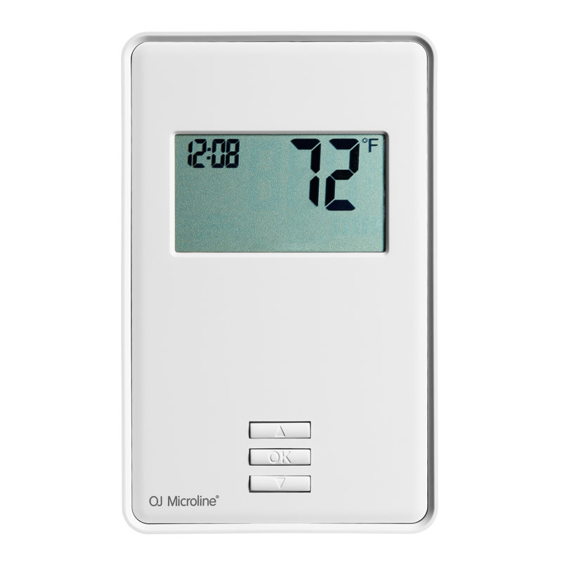 White Digital Non-Programmable Thermostat with Floor Sensor