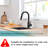 Stylish Black Kitchen Faucet with Pull-Down Sprayer, Single Handle Design for Easy Control and Modern Aesthetic