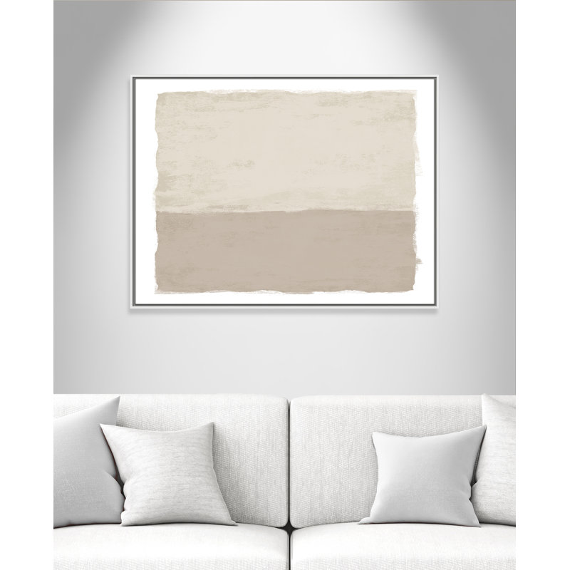 Silent Sands II - Landscape Version Print par Natalie Carpentieri, Toile avec cadre, L 41,5 po x H 31,5 po, Flotteur blanc