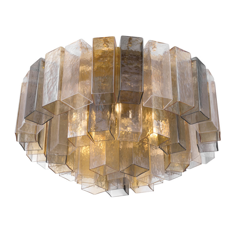 Plafonnier encastré 7 lumières Torvento, Brun