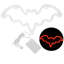  Halloween Bat LED Neon Light – Battery or USB Powered, Red Light For Halloween Parties – Bedrooms – Game Room